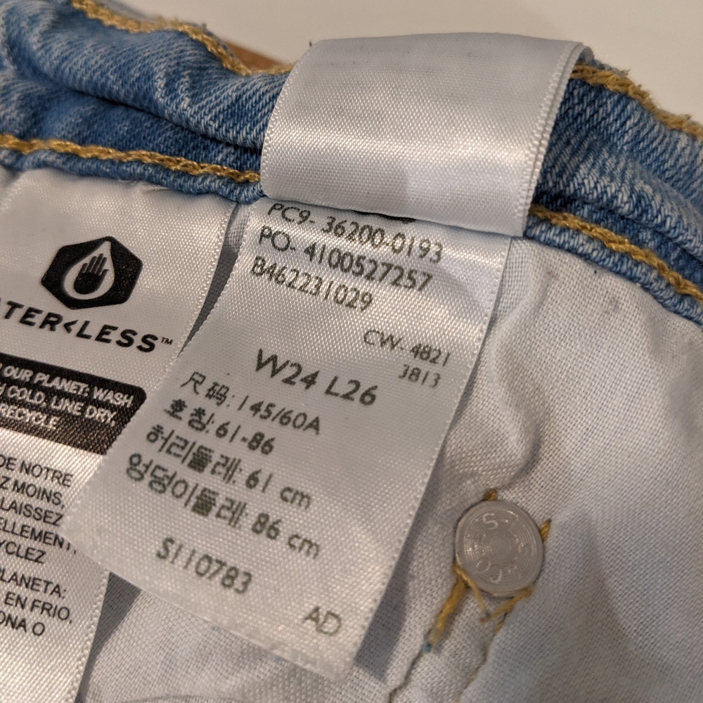 501® LEVI'S® CROP JEANS, Samba Blues, 24x26, EUC - Picture 9 of 14